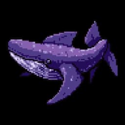 Purple fish pixel art