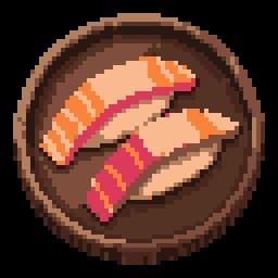 Kawaii sushi pixel art coloring page